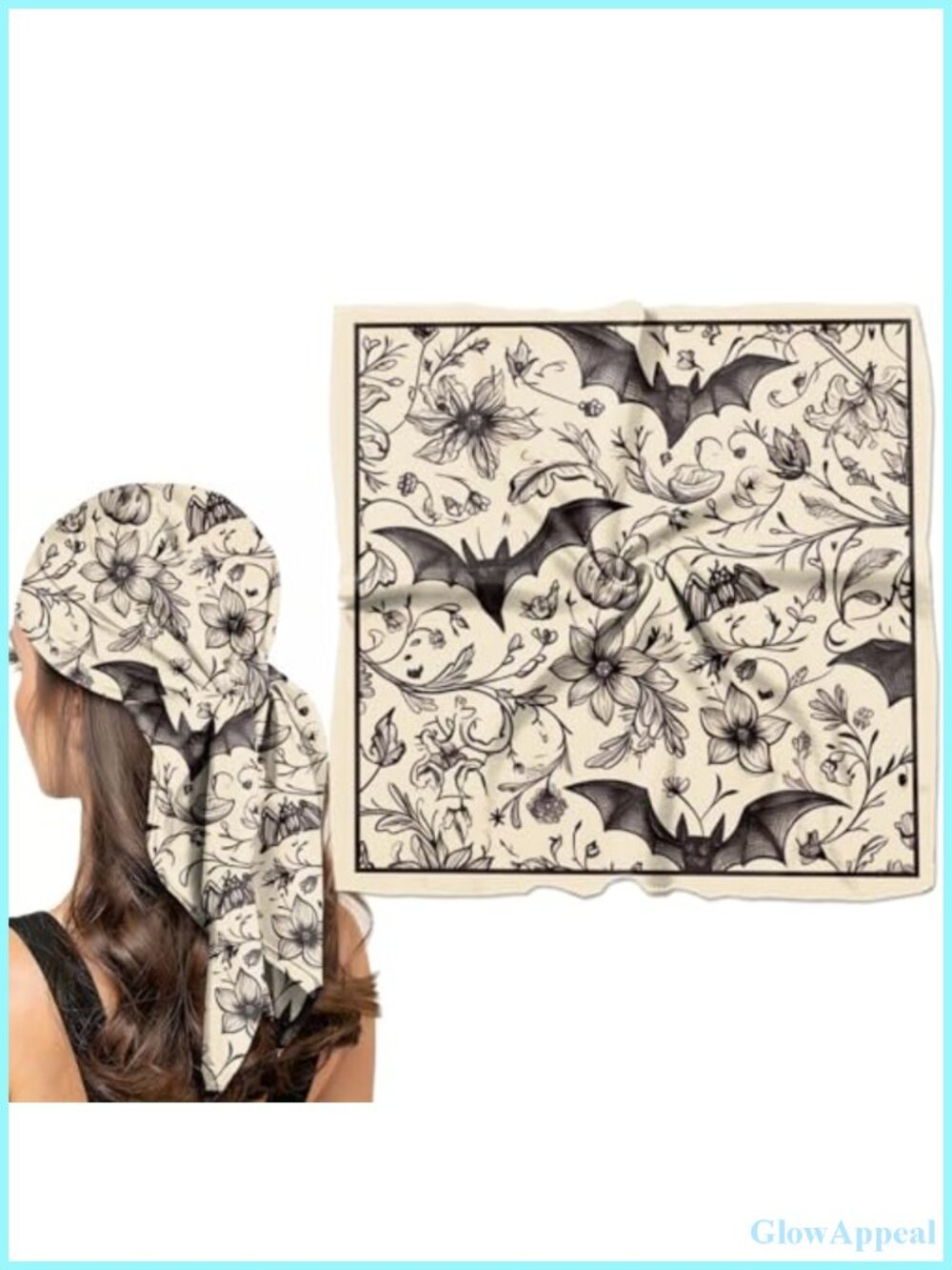 Satin Square Scarf Head Wrap 27.5 Inches Polyester Hair Accessory